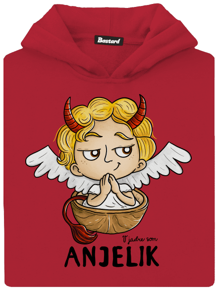 Anjelik detská mikina klokanka Fire Red
