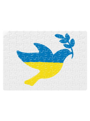 Ukrajina - Holubica obrys puzzle White