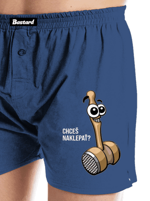 Chceš naklepať? pánske trenky Blue