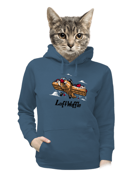 Luftwaffle dámska mikina klokanka Denim
