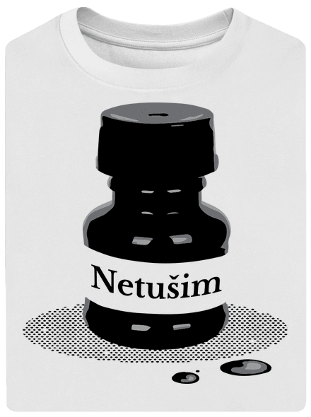Netušim unisex tričko oversized White