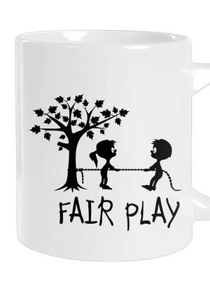 Fair play veľký hrnček White