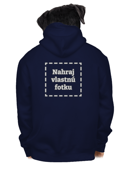 Vlastná potlač pánska mikina na zips Navy