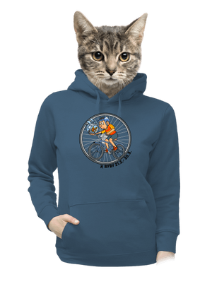 Cyklistický horoskop: Ryby dámska mikina klokanka Denim