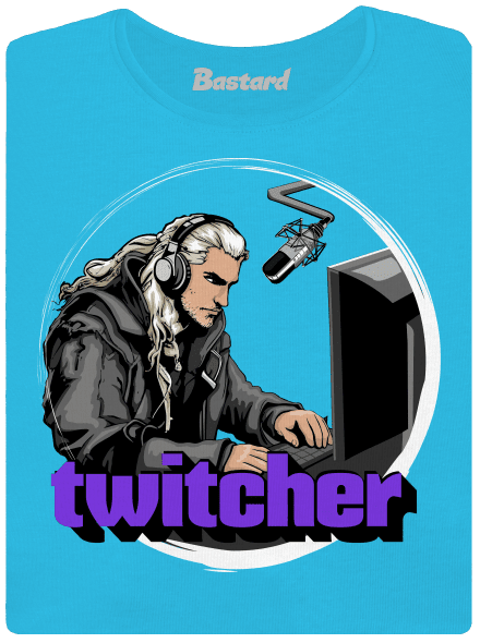 Twitcher dámske tričko s lemom Blue Atol