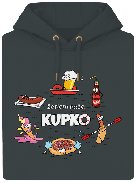 Slovenské kupko unisex mikina premium Charcoal