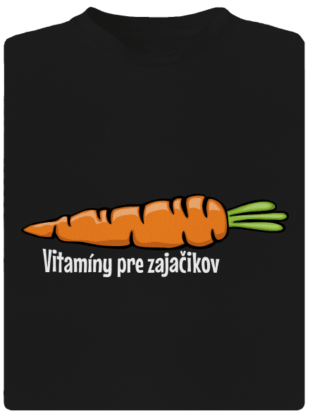 Vitamíny pre zajačikov pánske športové tričko Black