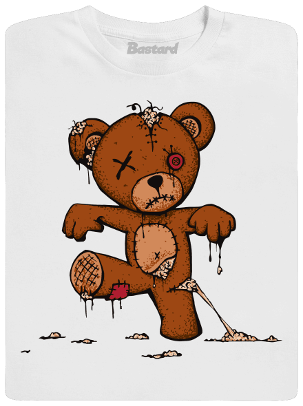 Zombie teddy pánske dlhý rukáv White