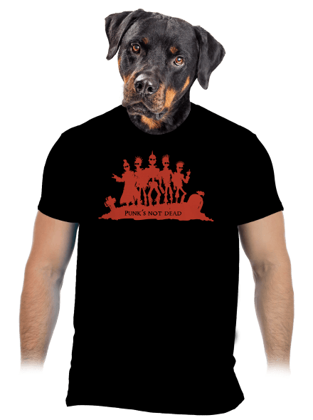 Punks Not Dead pánske tričko Black