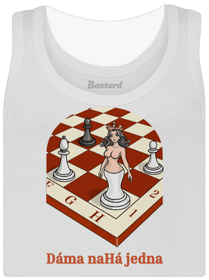 Dáma nahá jedna dámske tielko klasické White