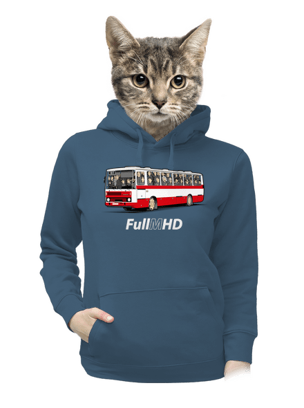 Full MHD dámska mikina klokanka Denim