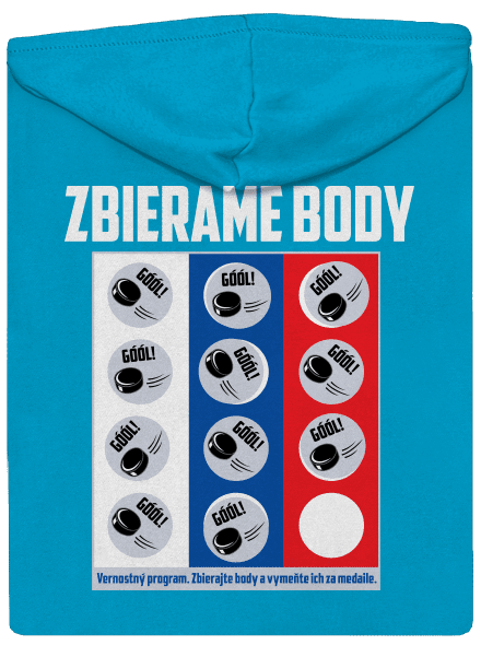 Zbierame body - hokej dámska mikina na zips Blue Atol