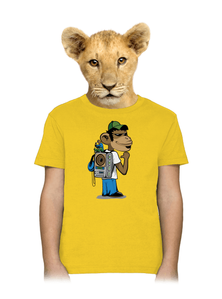 Boombox backpack detské tričko Gold