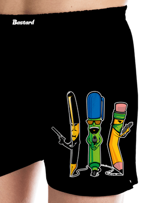 Písací gang pánske trenky Black