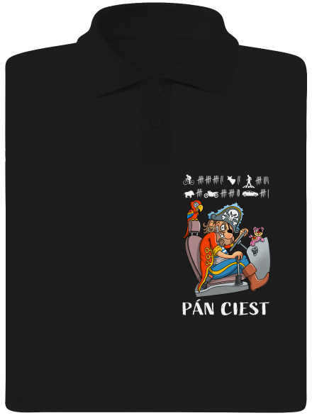 Pán ciest pánska polokošeľa Black