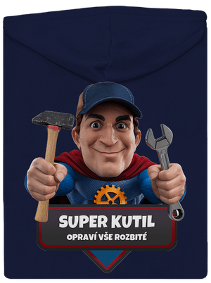 Super otec pánska mikina na zips Navy