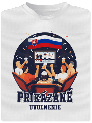 Prikázané uvoľnenie pánske športové tričko White