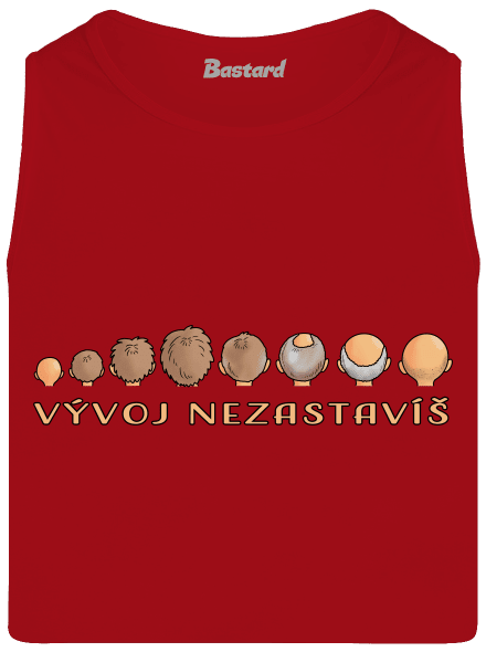 Vývoj nezastavíš pánske tielko Red