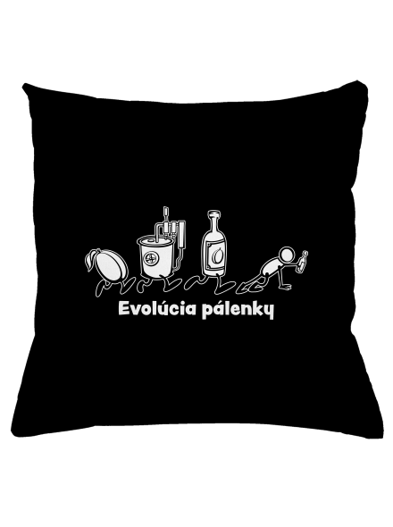 Evolúcia pálenky vankúš Black