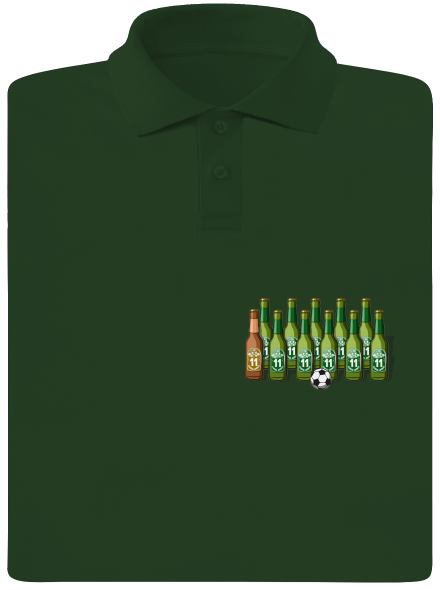 Futbalová jedenástka pánska polokošeľa Bottle Green Mal
