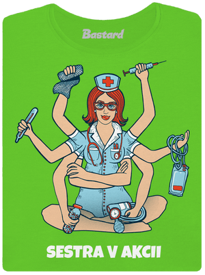 Sestra v akcii dámske tričko Apple Green