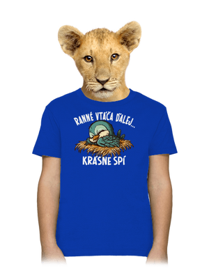 Ranné vtáča spí detské tričko Royal Blue