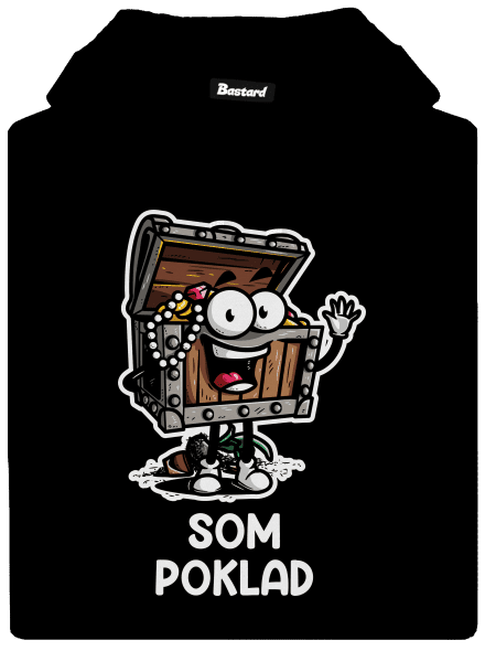 Som poklad pánska mikina klokanka Black