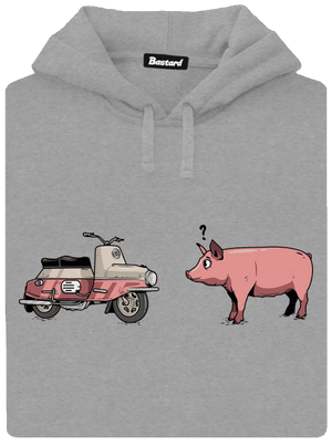 Prasata pánska mikina klokanka Light Melange