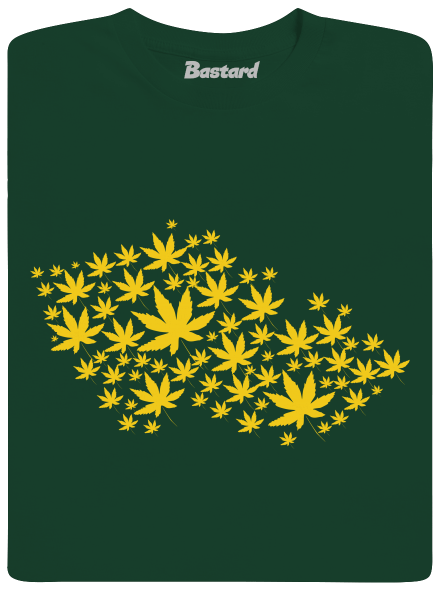 Ganja Country pánske tričko Bottle Green