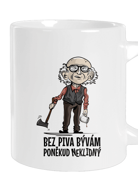 Neklidný bez piva veľký hrnček White