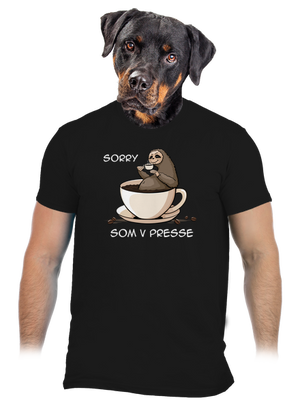 V presse pánske tričko Black