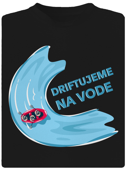 Driftujeme na vode pánske športové tričko Black