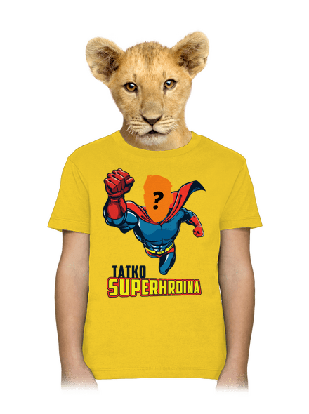 Tatko superhrdina detské tričko Gold