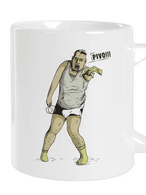 Beer zombie veľký hrnček White