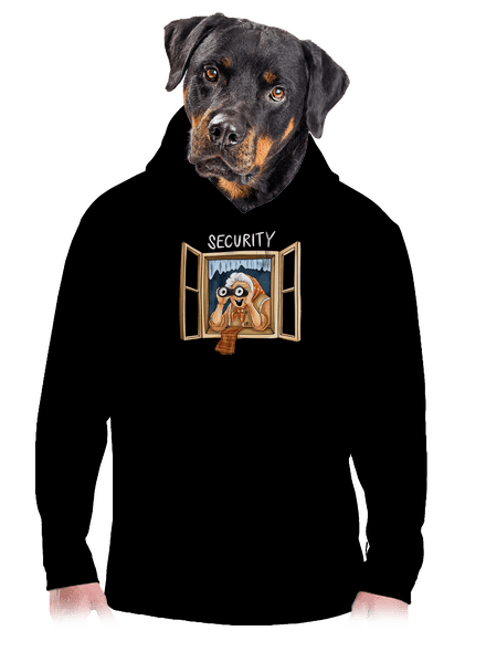 Security babička pánska mikina klokanka Black