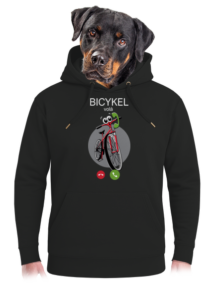 Bicykel volá unisex mikina premium Dark Black