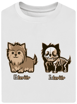 Teriér unisex tričko oversized White