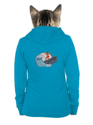 Som surfer dámska mikina na zips Blue Atol