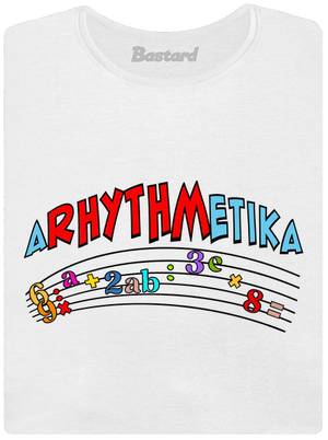 Arhythmetika dámske tričko s lemom White