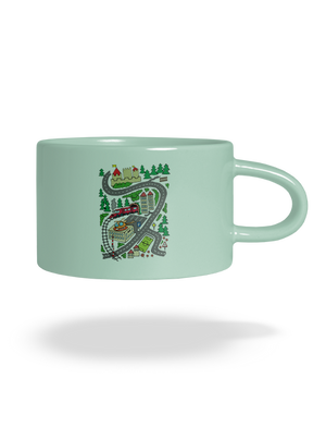 Cesta hrnček makronka Mint Macaron