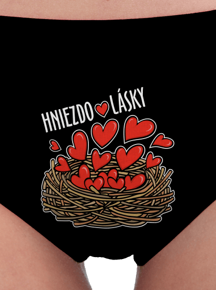 Hniezdo lásky dámske nohavičky Black