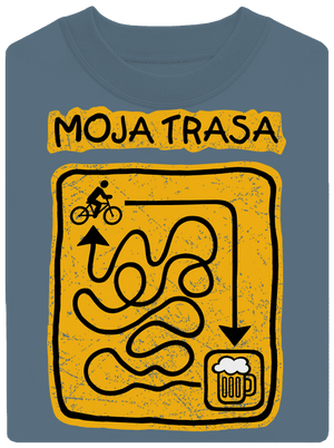 Moja trasa unisex mikina bez kapucne Nordic Blue