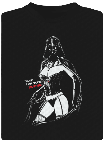 Mrs. Vader pánske športové tričko Black