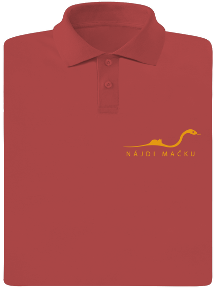 Nájdi mačku pánska polokošeľa Burgundy