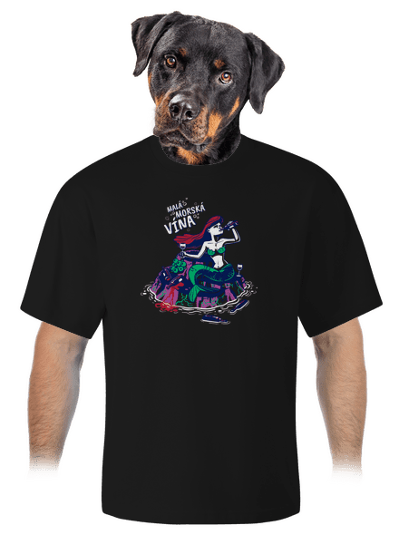 Malá mořská vína unisex tričko oversized Black