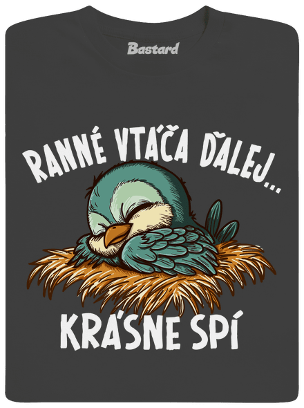 Ranné vtáča spí pánske dlhý rukáv Dark Grey