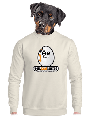 Phleggmatic unisex mikina bez kapucne Off White