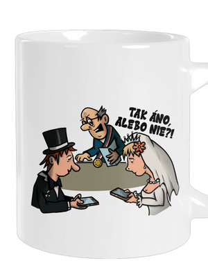 Svadobný obrad veľký hrnček White