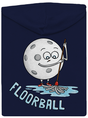 Floorball pánska mikina na zips Navy
