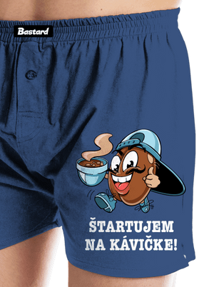 Štartujem na kávičke pánske trenky Blue